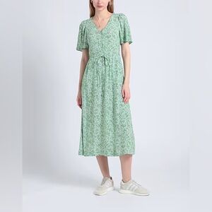 & Other Stories Green Floral Midi Dress